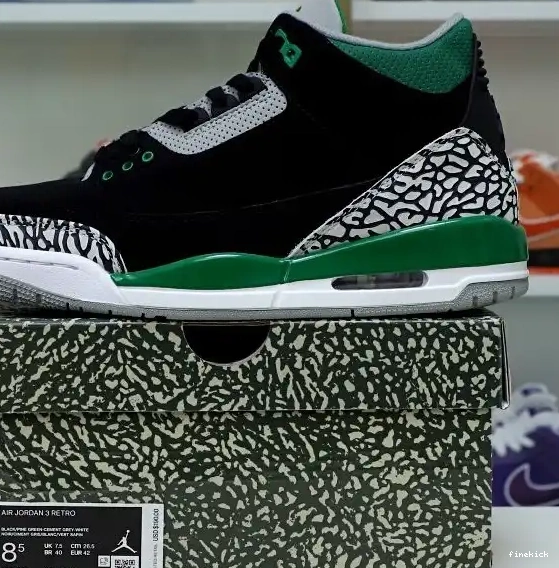 GREEN PINE JORDAN 3 AIR 0504